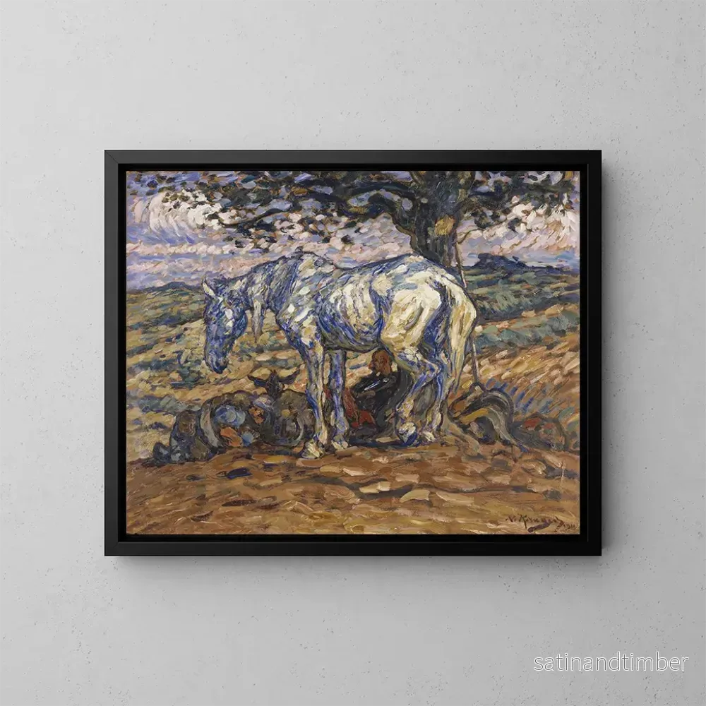 Reproduktion av målningen Le cheval de Don Quichotte, Rossinante – Nils Kreuger Reproduktion av målningen Le cheval de Don Quichotte, Rossinante – Nils Kreuger