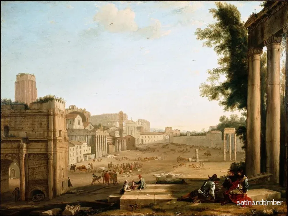 Reproduktion av målningen Le Campo Vaccino à Rome - Claude Lorrain - Bild 2