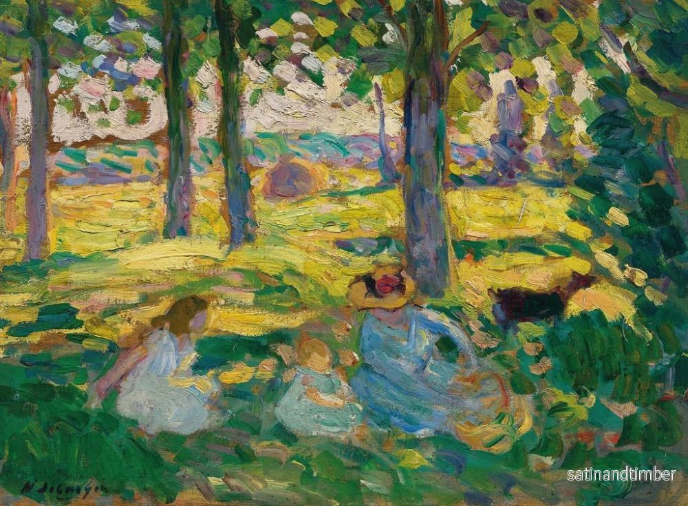 Reproduktion av målningen Montvrain, landsbygdsdel - Henri Lebasque - Bild 2