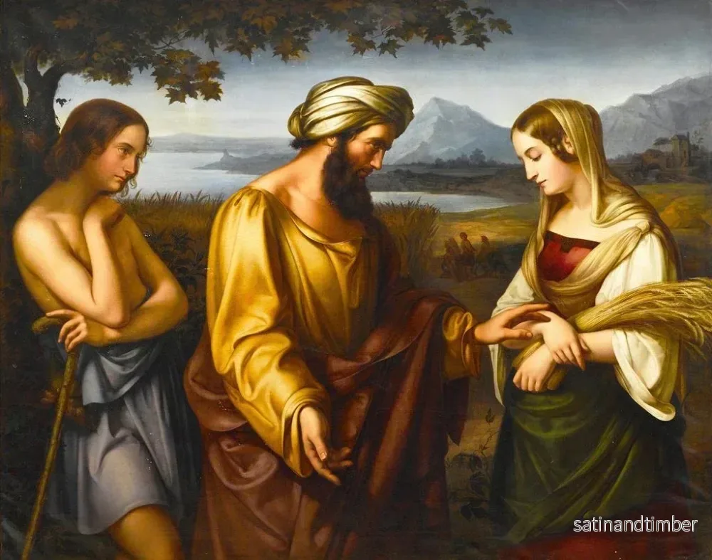 Reproduktion av målningen Ruth och Booz (Konflikt de cas) - Eduard Holbein - Bild 2