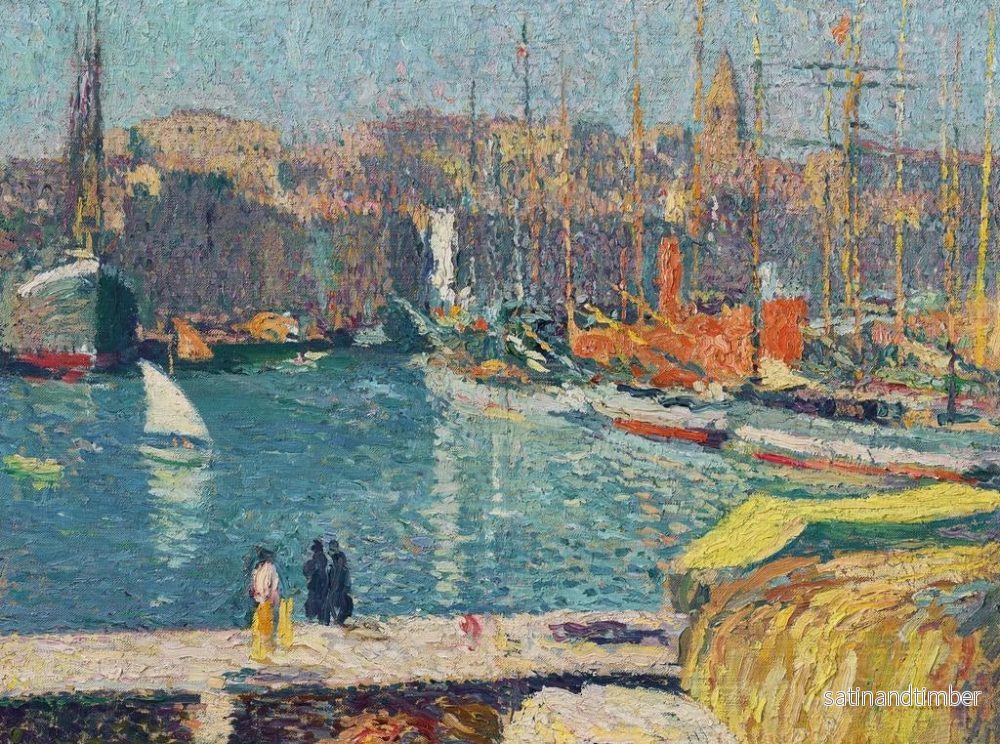 Reproduktion av målningen Le Vieux-Port de Marseille - Henri Martin - Bild 2
