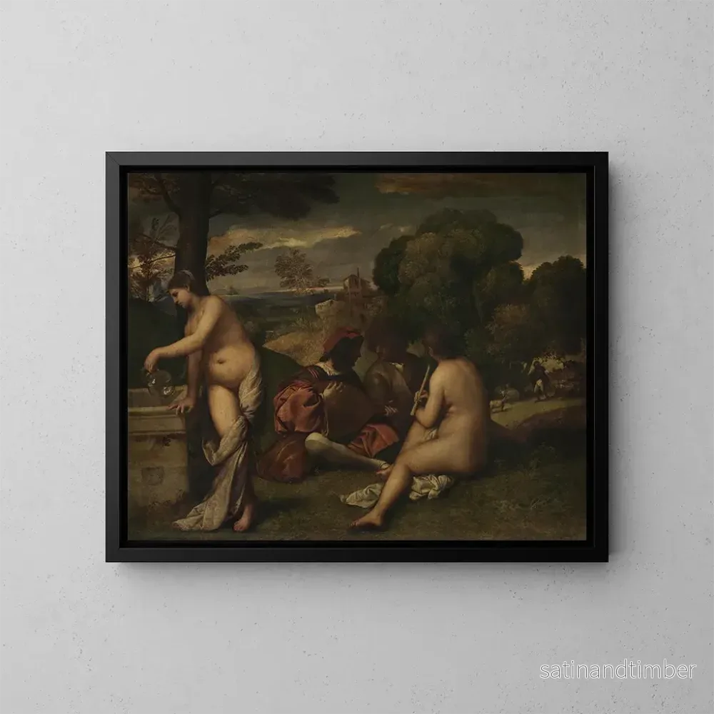 Reproduktion av målningen Konsert pastoral - Giorgione