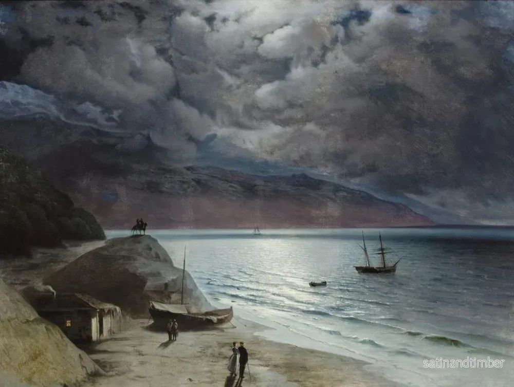 Reproduktion av målningen Natt i Gurzof - Ivan Konstantinovich Aivazovsky - Bild 2
