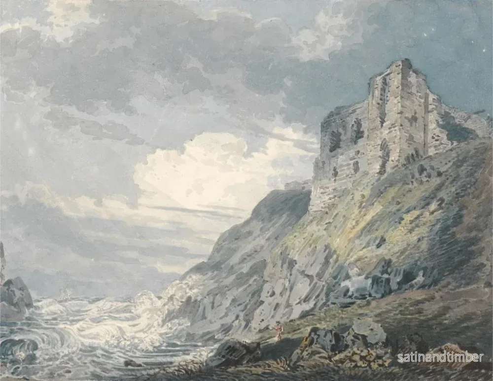 Reproduktion av målningen Château de Findlater à Banff - Thomas Girtin - Bild 2