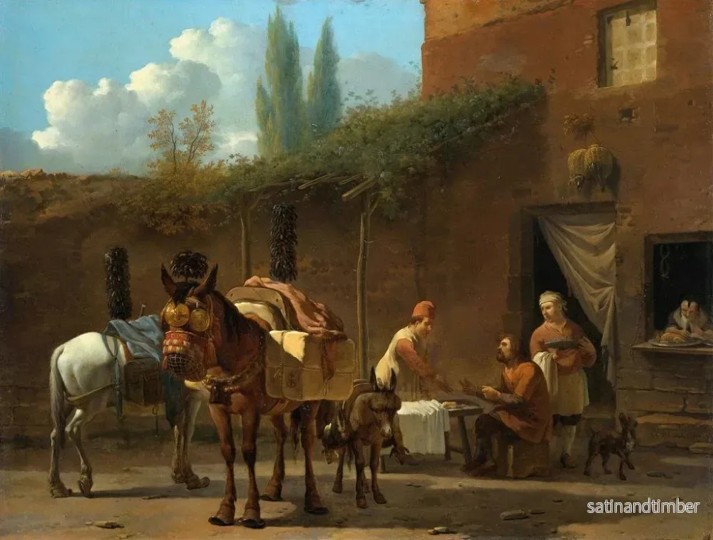 Reproduktion av målningen Muletiers dans une auberge - Karel Dujardin - Bild 2