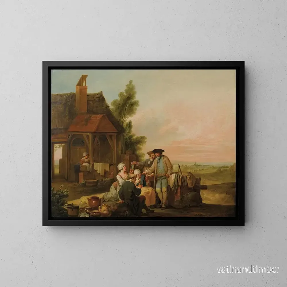Reproduktion av målningen Le colporteur - Louis Joseph Watteau