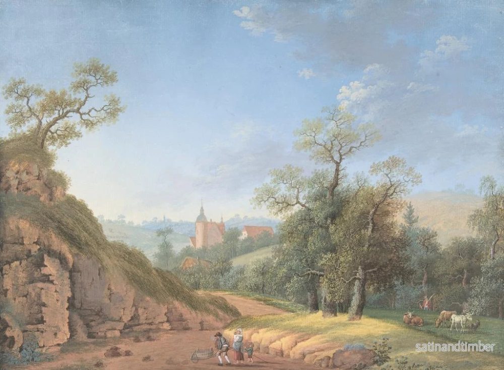 Reproduktion av målningen av en familj av bönder i ett landskap - Johann Friedrich Nagel - Bild 2
