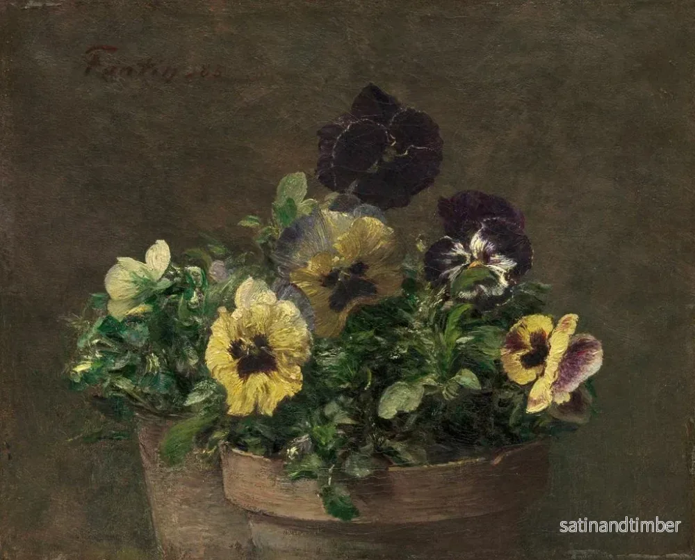 Reproduktion av målningen Tänker i kruka - Henri Fantin-Latour - Bild 2