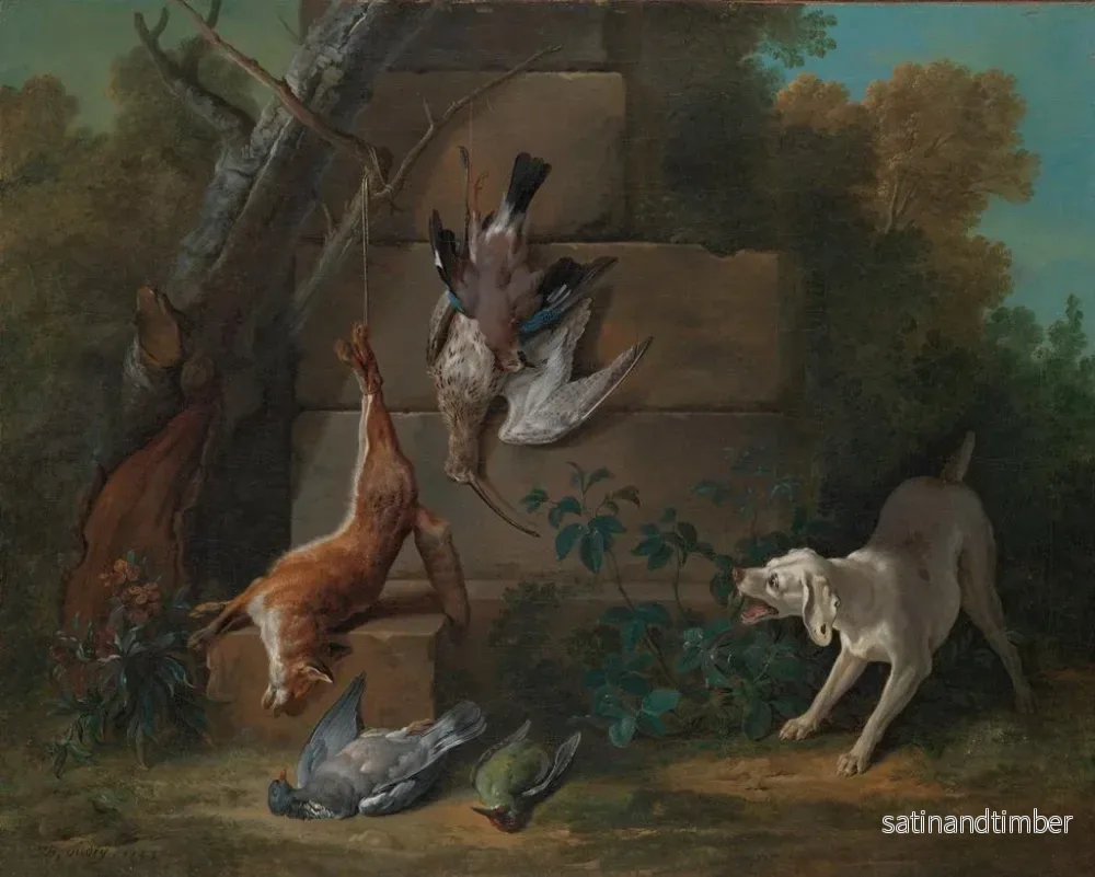 Reproduktion av målningen av hund som vaktar ett dött vilt - Jean-Baptiste Oudry - Bild 2