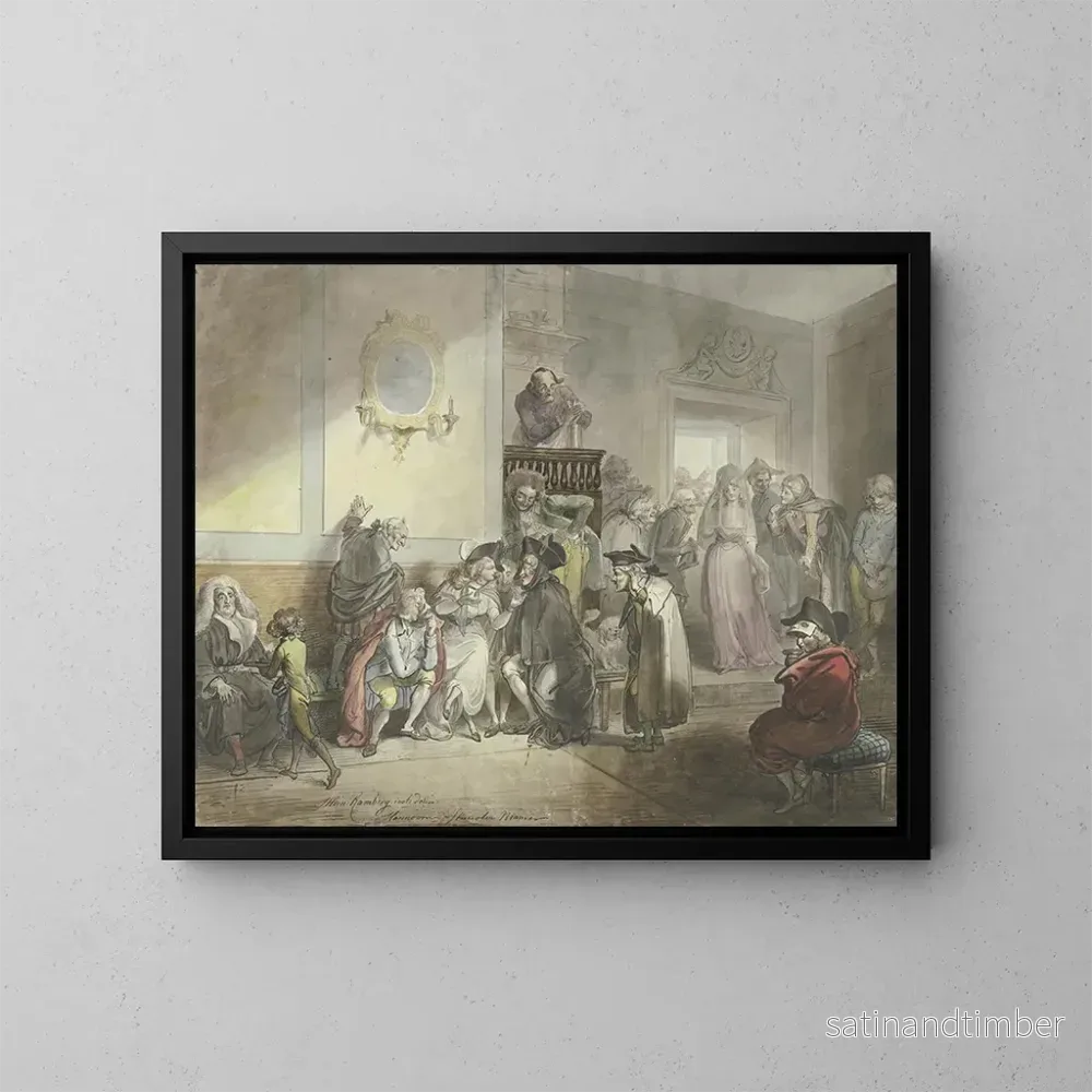 Reproduktion av målningen Casino vénitien - Johann Heinrich Ramberg