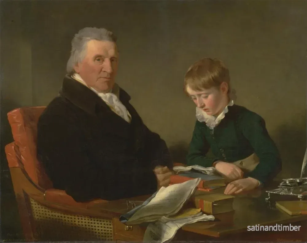 Reproduktion av målningen Francis Noel Clarke Mundy och hans barnbarn William Mundy - Ramsay Richard Reinagle - Bild 2