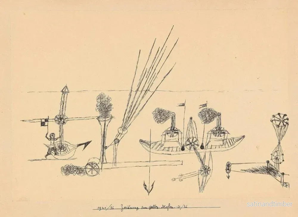 Reproduktion av målningen teckning av den gula hamnen - Paul Klee - Bild 2
