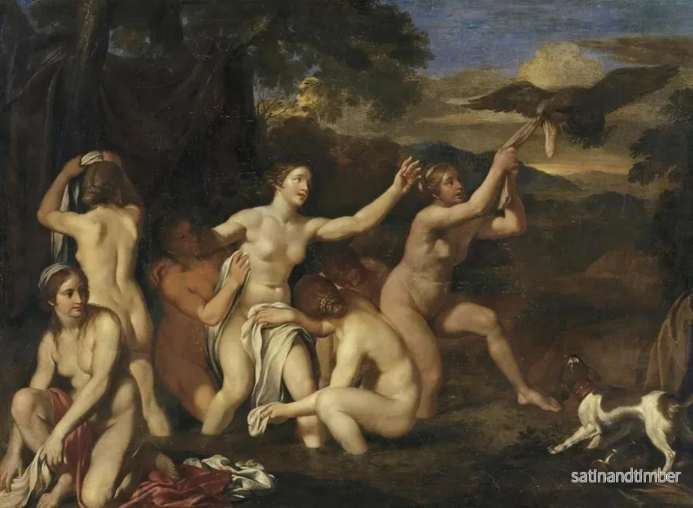 Reproduktion av målningen Diane och nymferna i badet - Louis de Boullogne - Bild 2