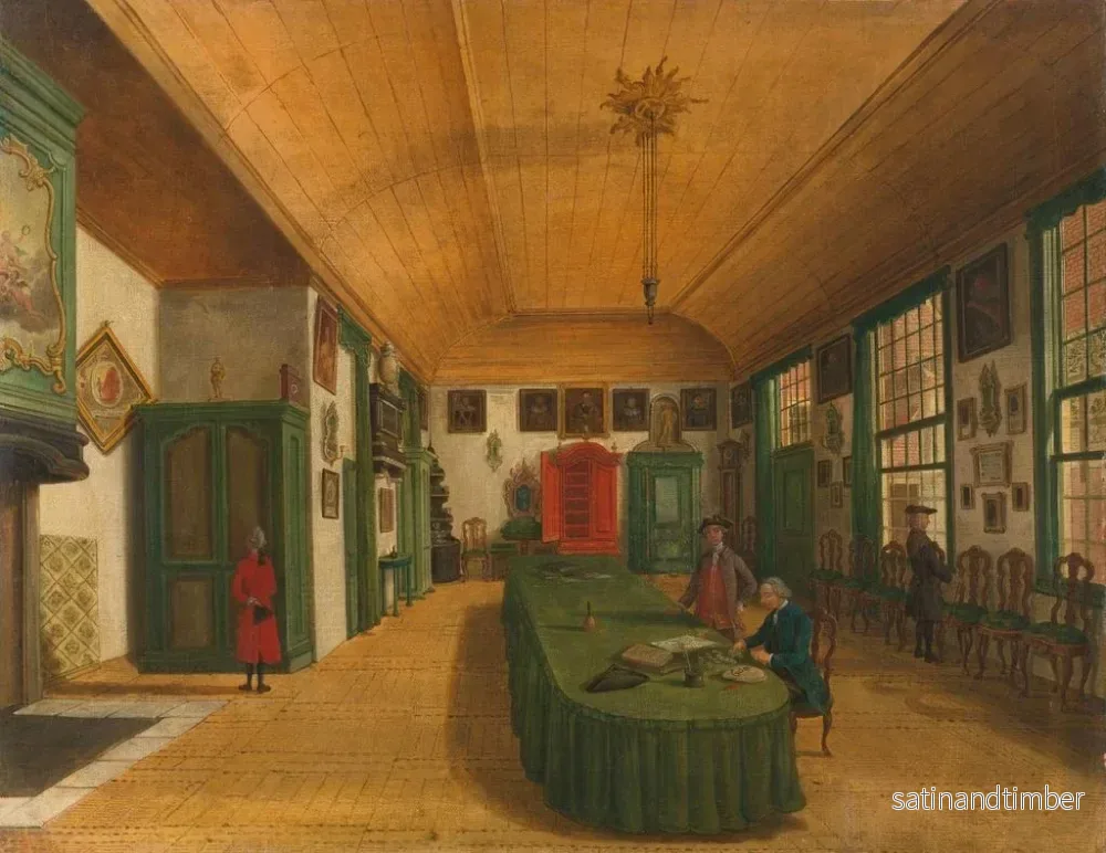 Reproduktion av målningen La salle de la société artistique L'art s'acquiert par le travail à Leyde - Paulus Constantijn la Fargue - Bild 2