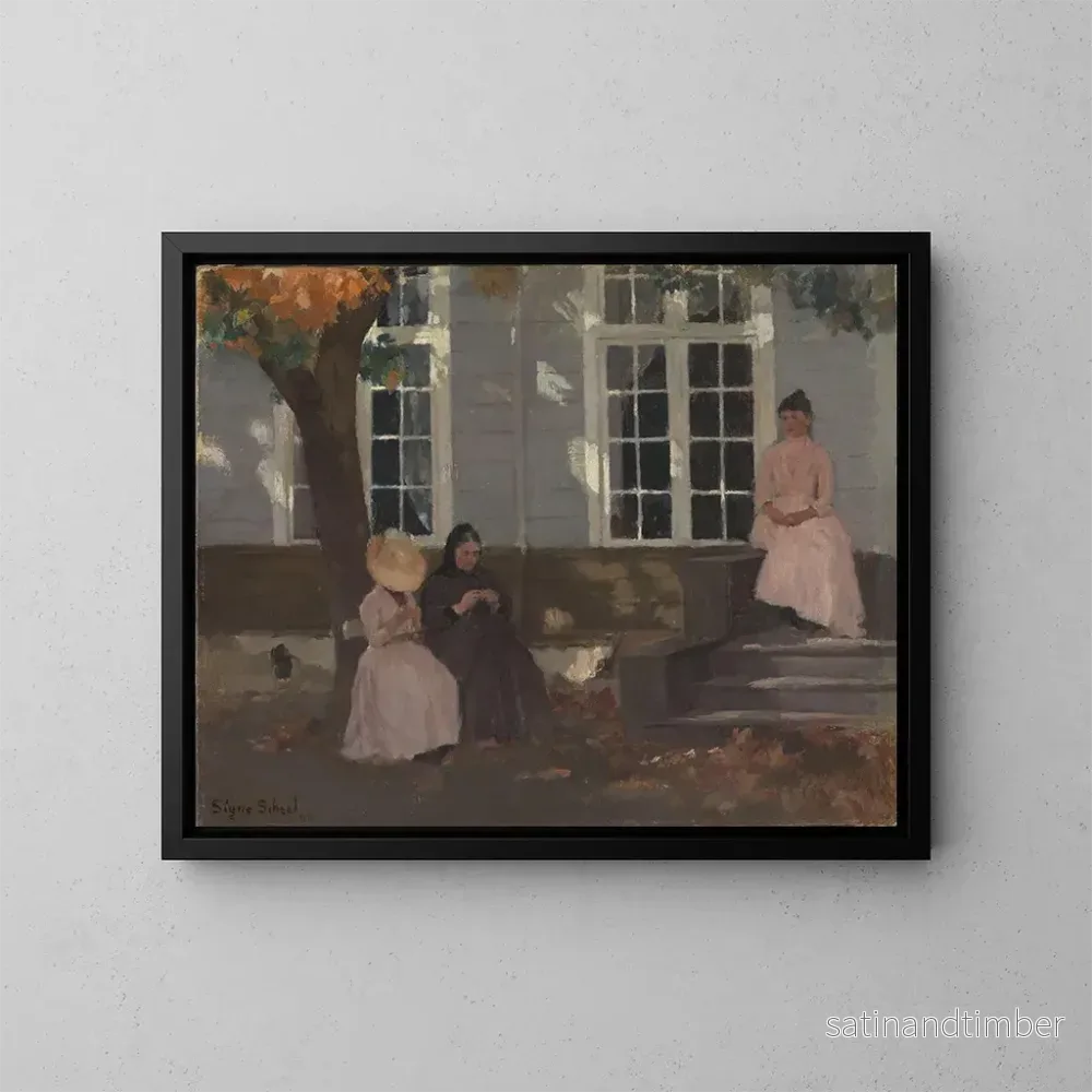 Reproduktion av målningen La maison des artistes à Toten - Signe Scheel
