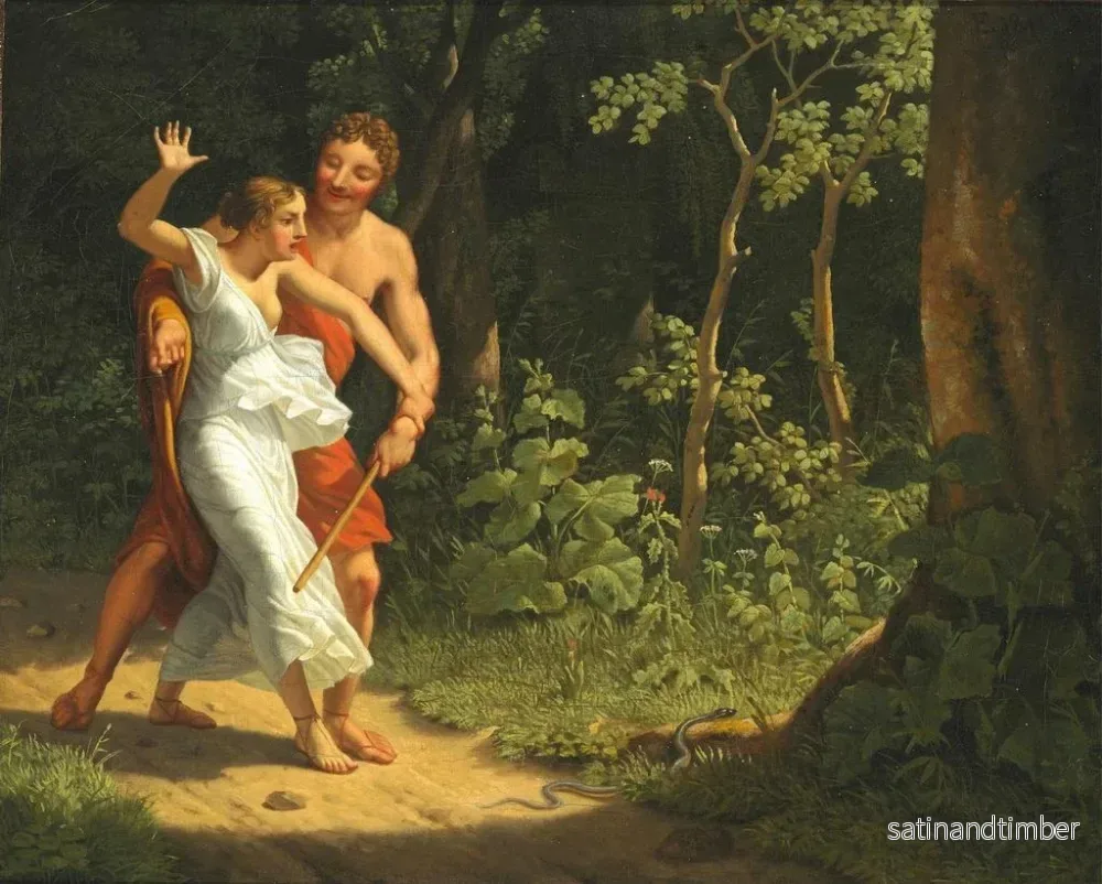Reproduktion av målningen En scen av förförelse i en skog - Christoffer Wilhelm Eckersberg - Bild 2
