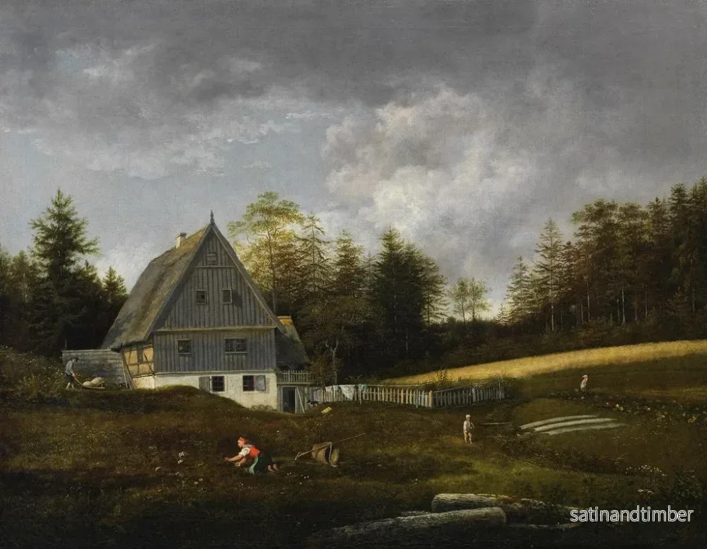Reproduktion av målningen av Moulin i dalen av Plauen nära Dresden - Johann Christian Klengel - Bild 2