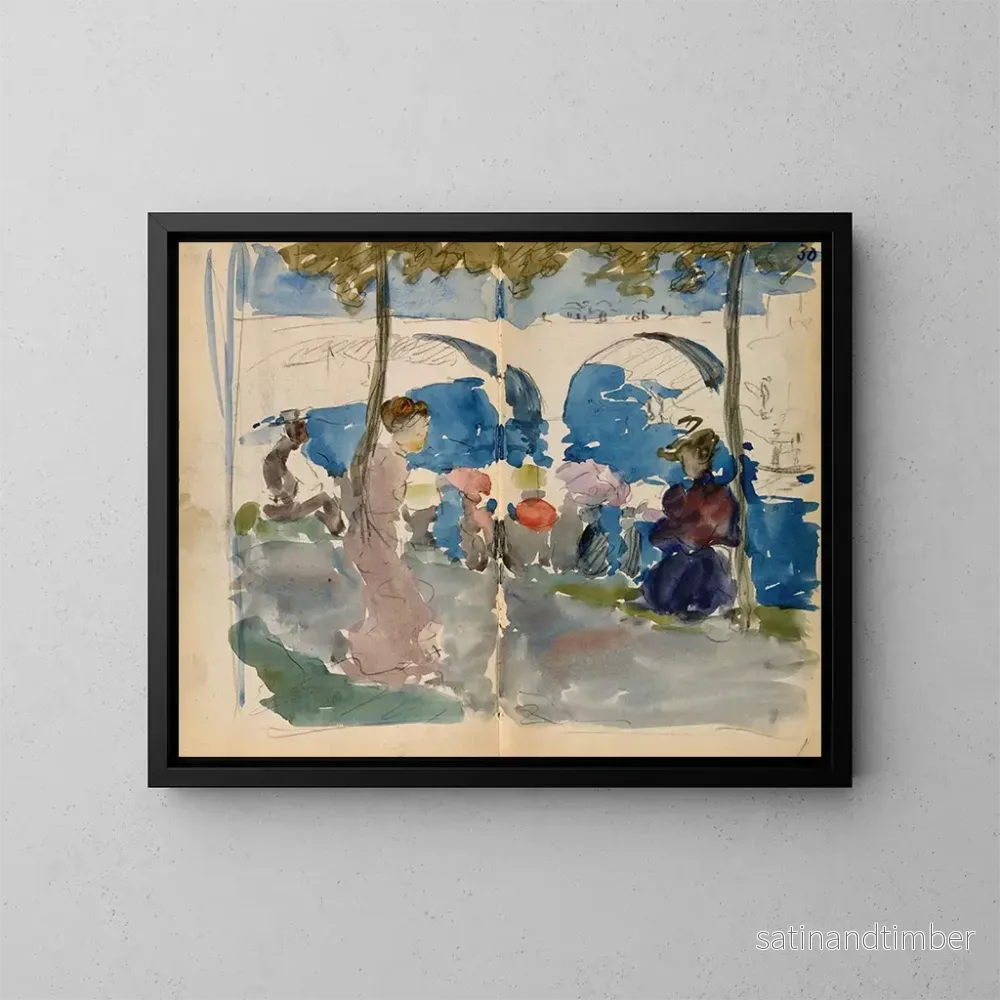 Reproduktion av målningen Skissbok av Paris - Maurice Prendergast