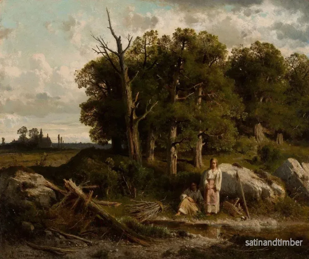 Reproduktion av målningen av ekskog - Józef Szermentowski - Bild 2