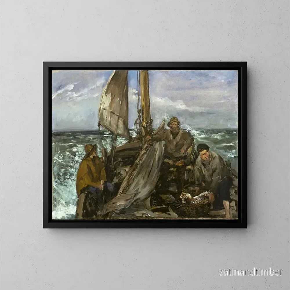 Reproduktion av målningen Les Travailleurs de la mer – Édouard Manet Reproduktion av målningen Les Travailleurs de la mer – Édouard Manet