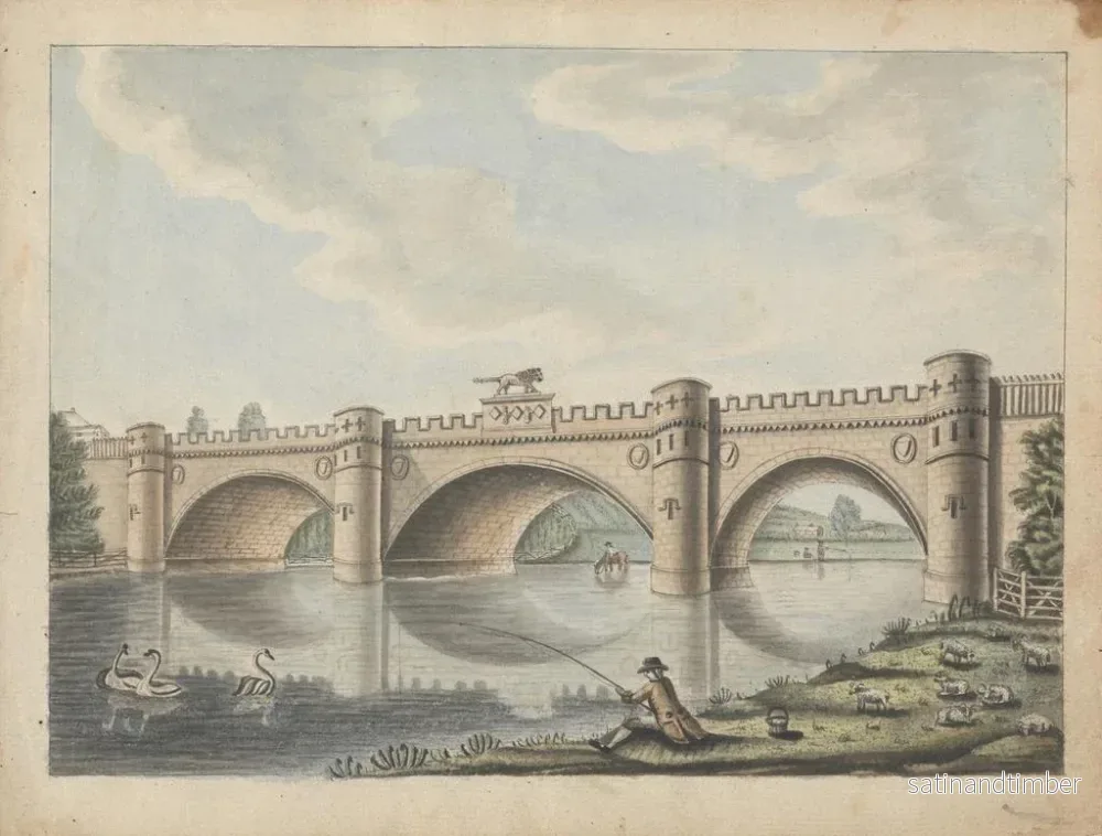 Reproduktion av målningen Pont au château d'Alnwick, Northumberland - William Beilby - Bild 2