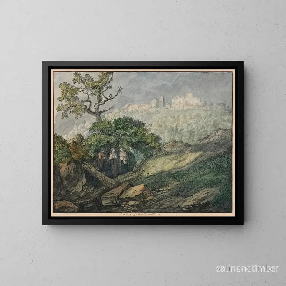 Reproduktion av målningen Ruine de Frankenstein en hiver – Carl Philipp Fohr Reproduktion av målningen Ruine de Frankenstein en hiver – Carl Philipp Fohr