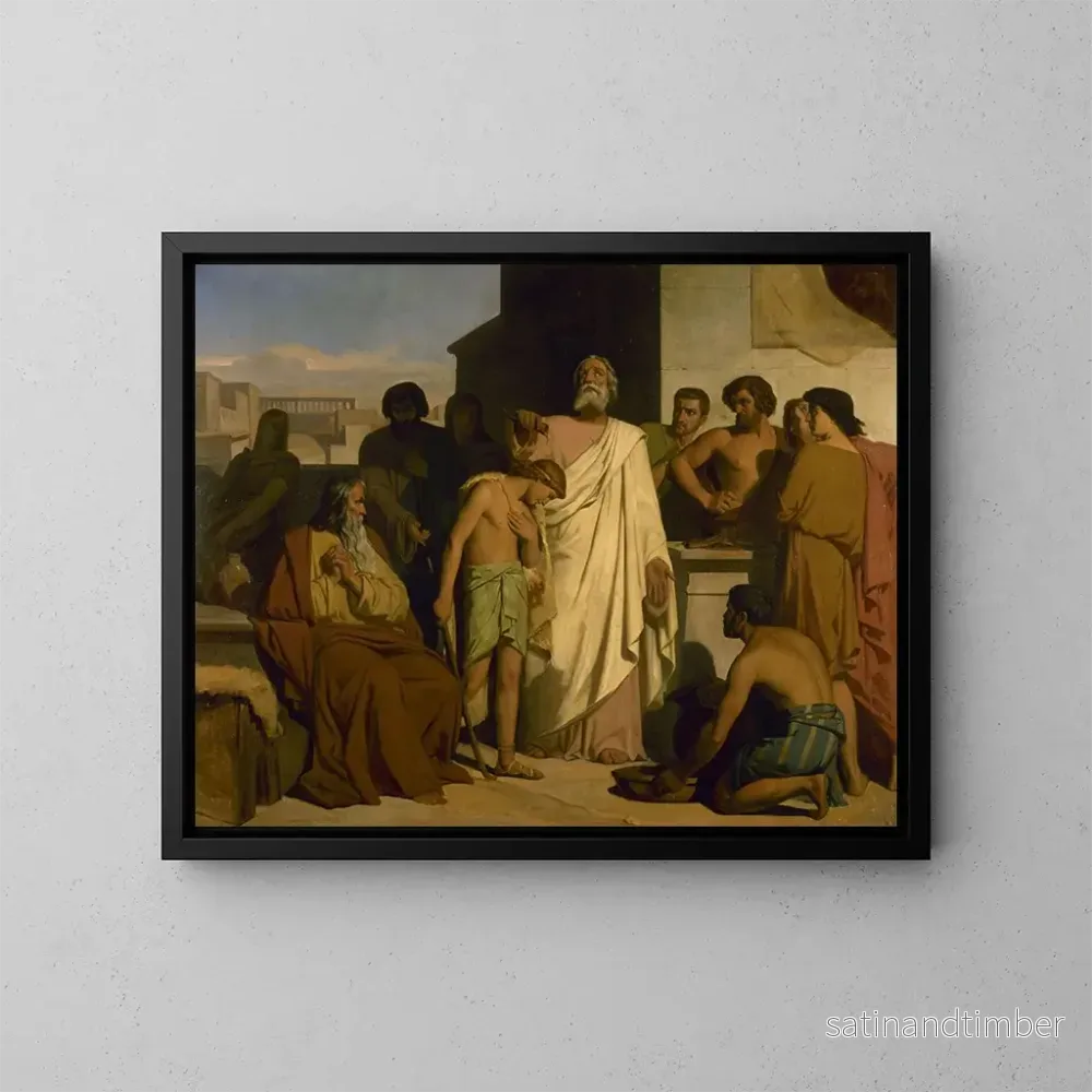 Reproduktion av målningen L'Onction de David av Samuel - Félix-Joseph Barrias