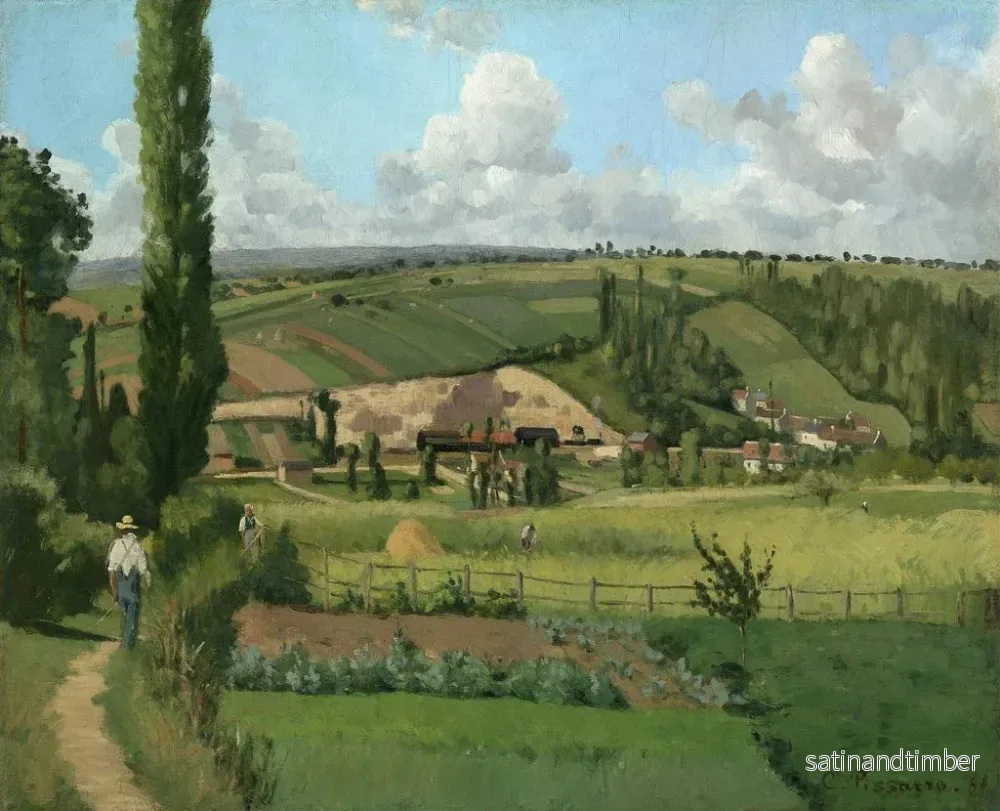 Reproduktion av målningen Landskap vid Pontoise - Camille Pissarro - Bild 2