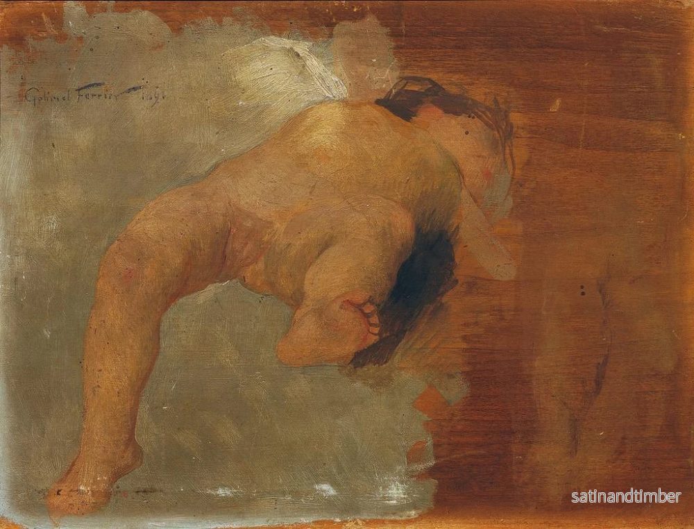 Reproduktion av målningen Putto liggande - Gabriel Ferrier - Bild 2