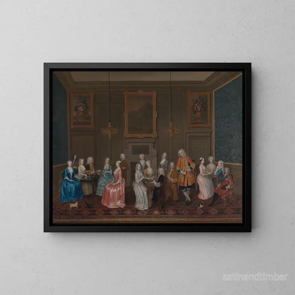 Reproduktion av målningen Thé à la maison de Lord Harrington, Saint-James – Charles Philips