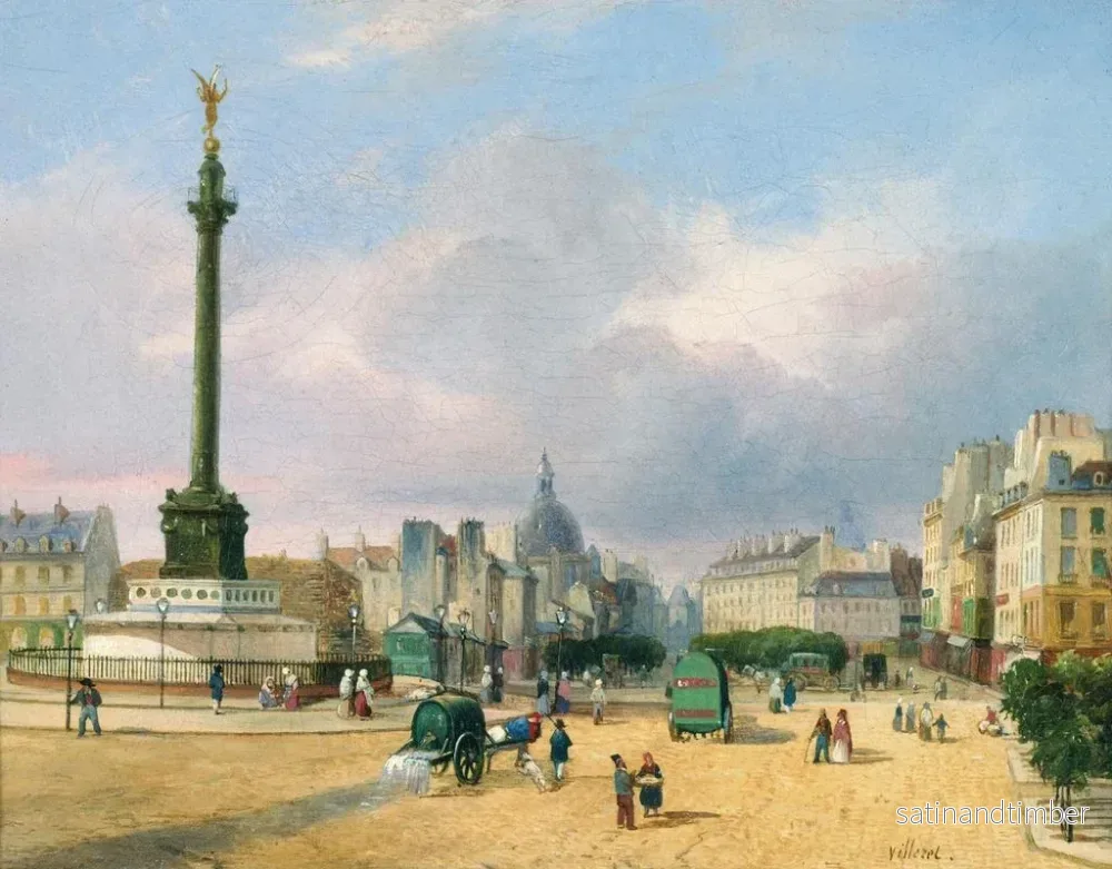 Reproduktion av målningen La place de la Bastille - François Étienne Villeret - Bild 2