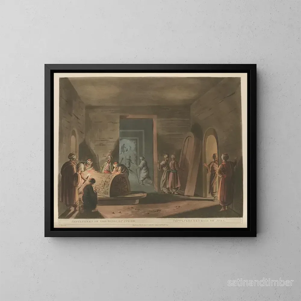 Reproduktion av målningen Sépulcres des rois de Juda - Luigi Mayer