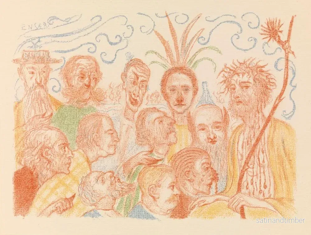 Reproduktion av målningen Le Christ devant ses juges - James Ensor - Bild 2