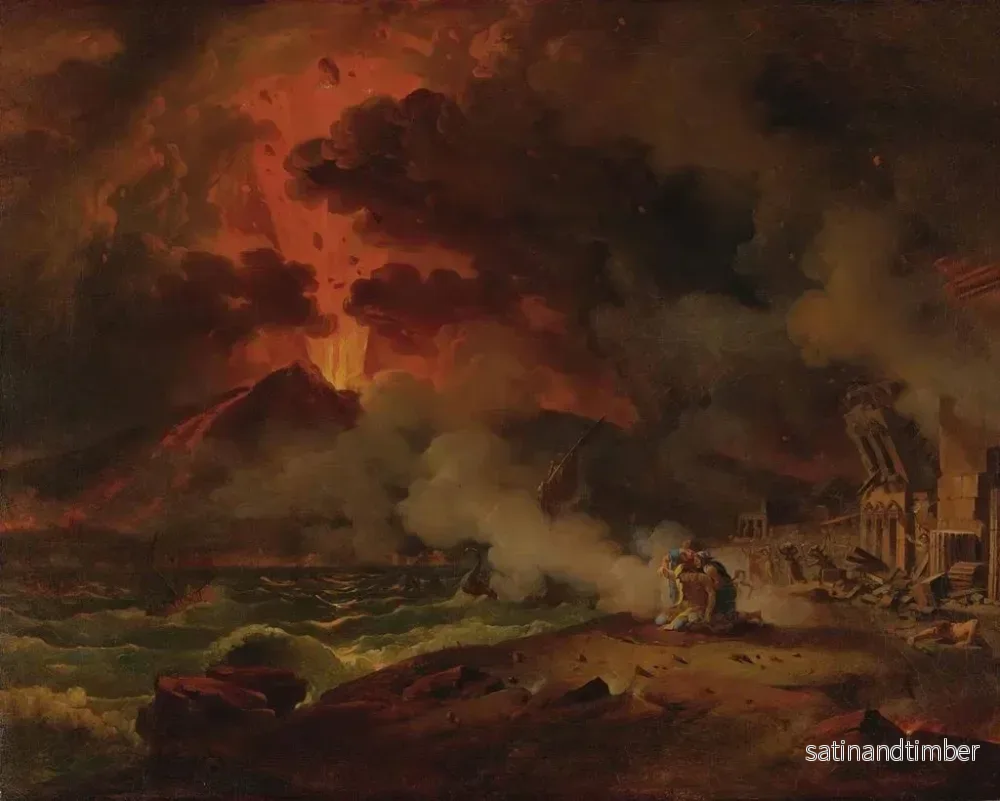 Reproduktion av målningen La Destruction de Pompéi - Pierre-Henri de Valenciennes - Bild 2