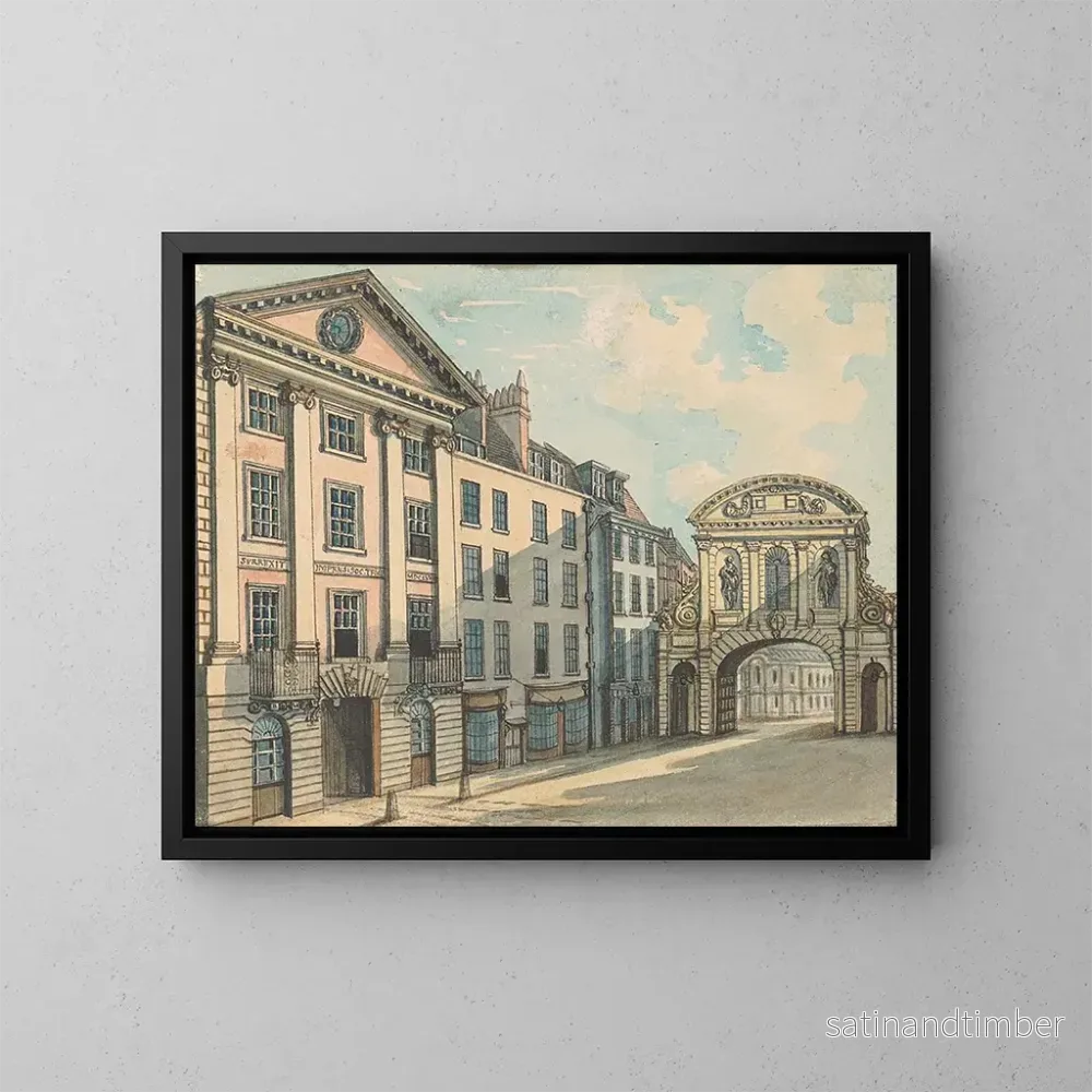 Reproduktion av målningen Porte du Middle Temple - Samuel Ireland