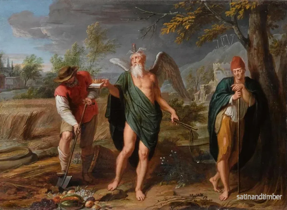 Reproduktion av målningen Allégorie du Temps, du Travail et de l'Inactivité - Caspar Jacob van Opstal le Jeune - Bild 2