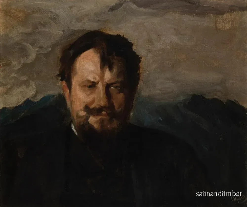 Reproduktion av målningen Portrait de Jan Kasprowicz - Leon Wyczółkowski - Bild 2