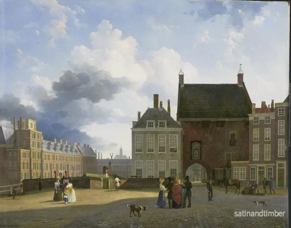 Reproduktion av målningen La Porte de la Prison et la Plaats à La Haye - Pieter Daniel van der Burgh - Bild 2