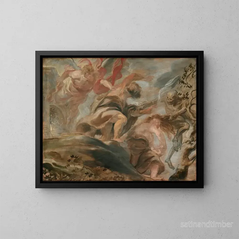 Reproduktion av målningen av Utvisningen ur Edens lustgård - Peter Paul Rubens
