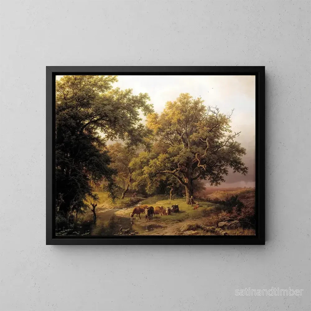 Reproduktion av målningen Ruisseau au bord des bois – Barend Cornelis Koekkoek Reproduktion av målningen Ruisseau au bord des bois – Barend Cornelis Koekkoek