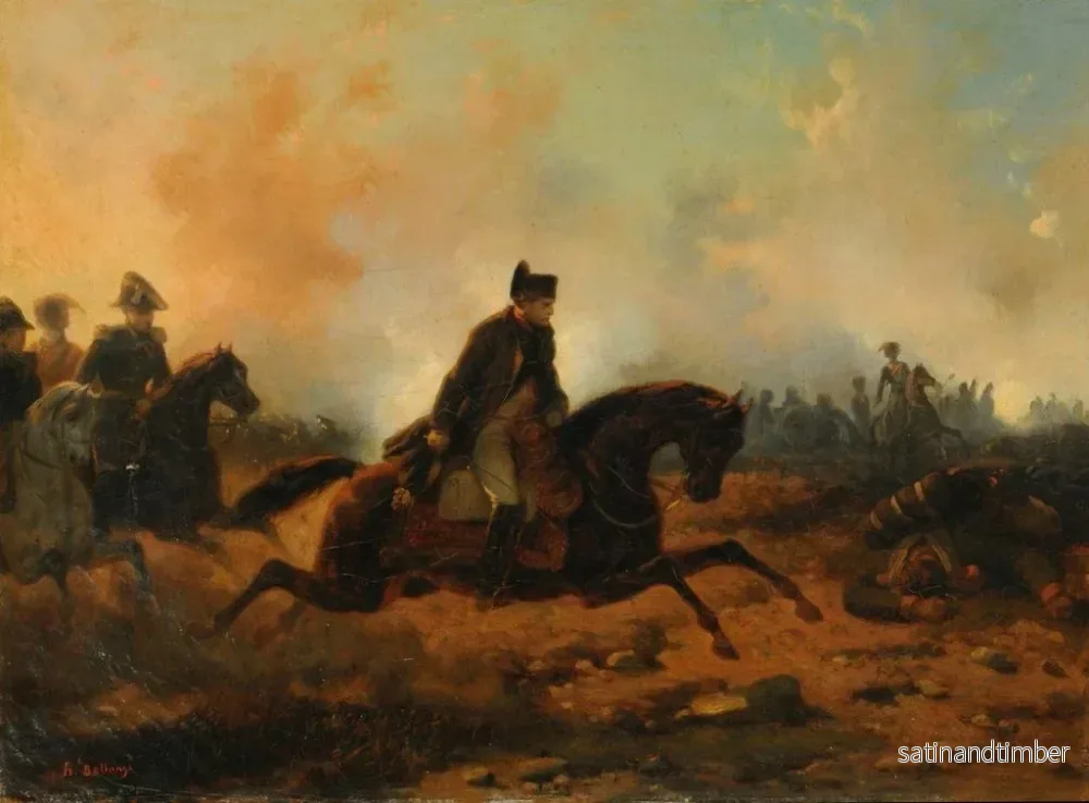 Reproduktion av målningen Napoléon som anfaller vid Waterloo - Hippolyte Bellangé - Bild 2