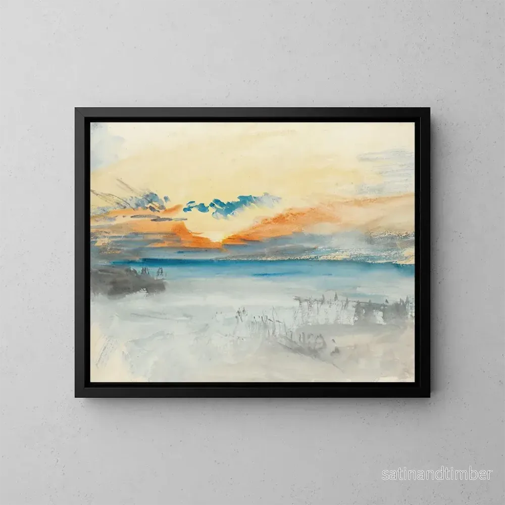 Reproduktion av målningen Solnedgång över vattnet - Joseph Mallord William Turner