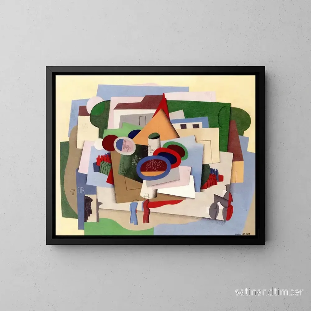 Reproduktion av målningen La fête foraine du village - Georges Valmier