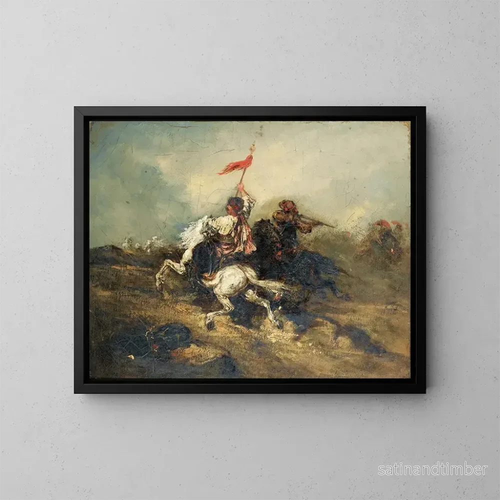 Reproduktion av målningen av turkiska ryttare - Piotr Michałowski
