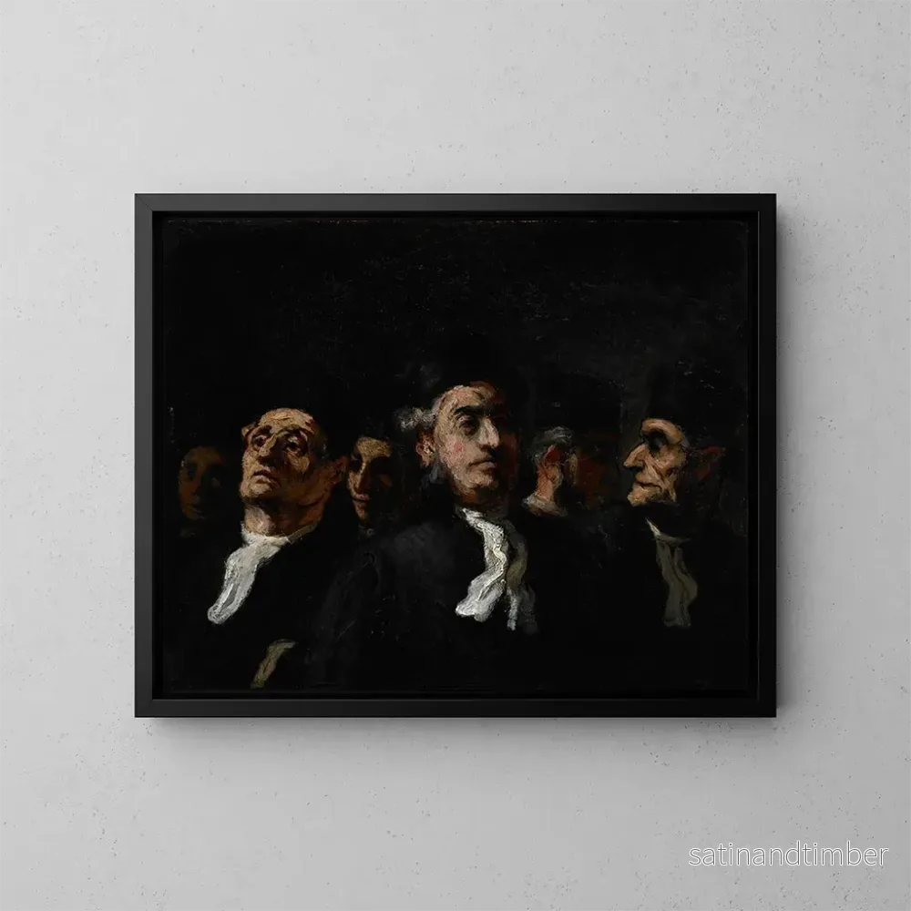 Reproduktion av målningen En möte av advokater – Honoré Daumier Reproduktion av målningen En möte av advokater – Honoré Daumier