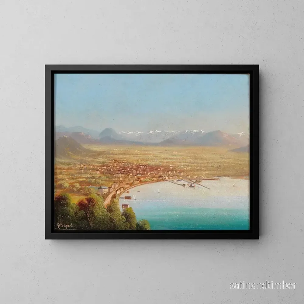 Reproduktion av målningen Vue sur Bregenz - Hubert Sattler