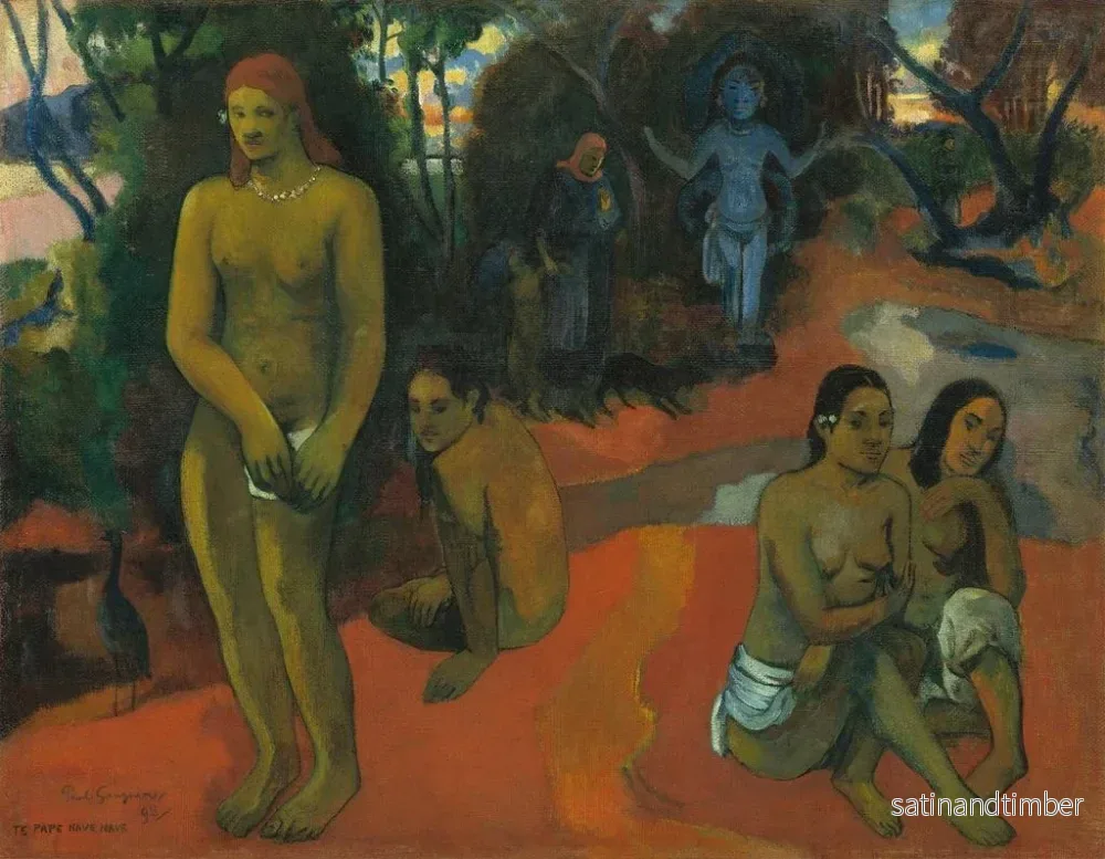 Reproduktion av målningen Les Eaux Délectables de Te Pape Nave Nave - Paul Gauguin - Bild 2
