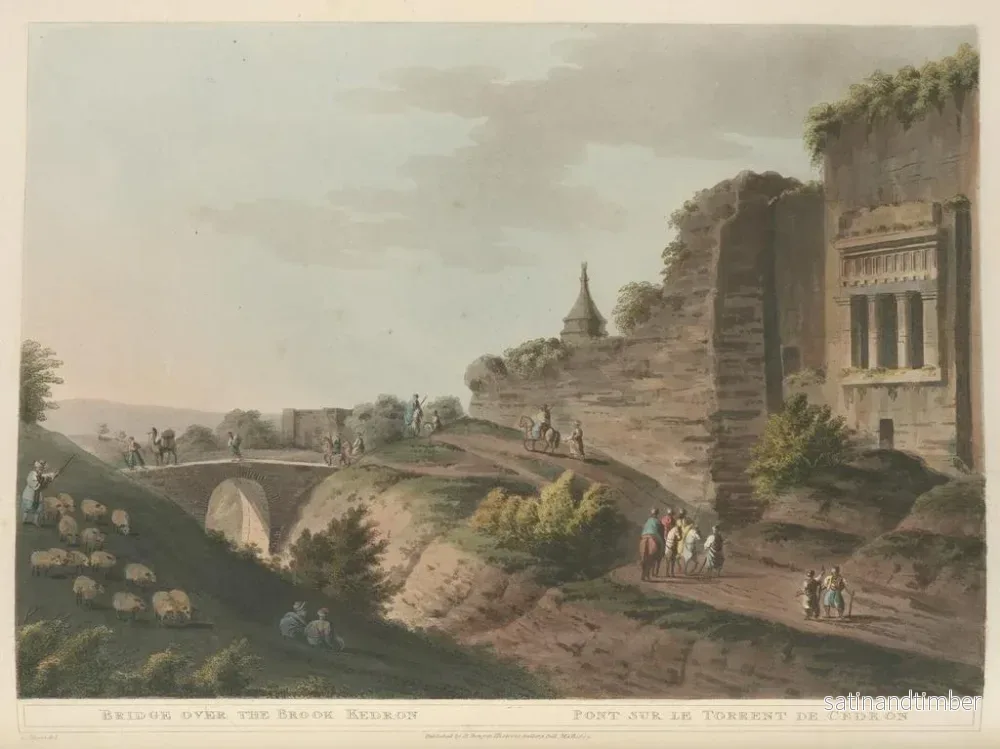 Reproduktion av målningen Pont sur le ruisseau de Kedron - Luigi Mayer - Bild 2