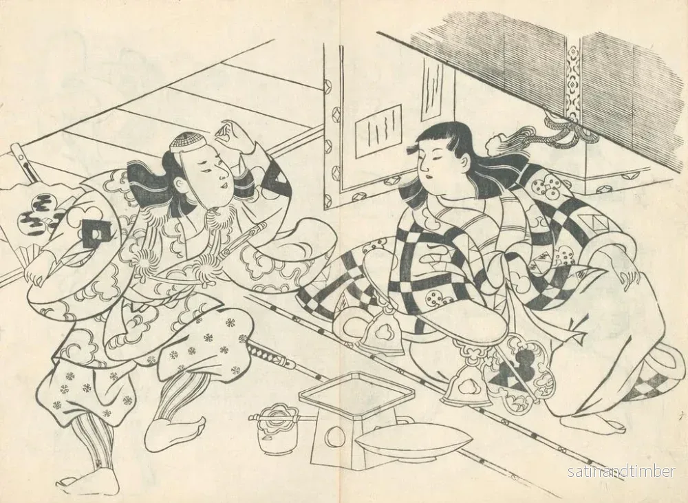 Reproduktion av målningen Yakusha ezukushi Pl9 - Okumura Masanobu - Bild 2