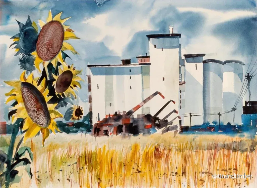 Reproduktion av målningen Kansas sädesskålslyftare - Robert Johnson - Bild 2